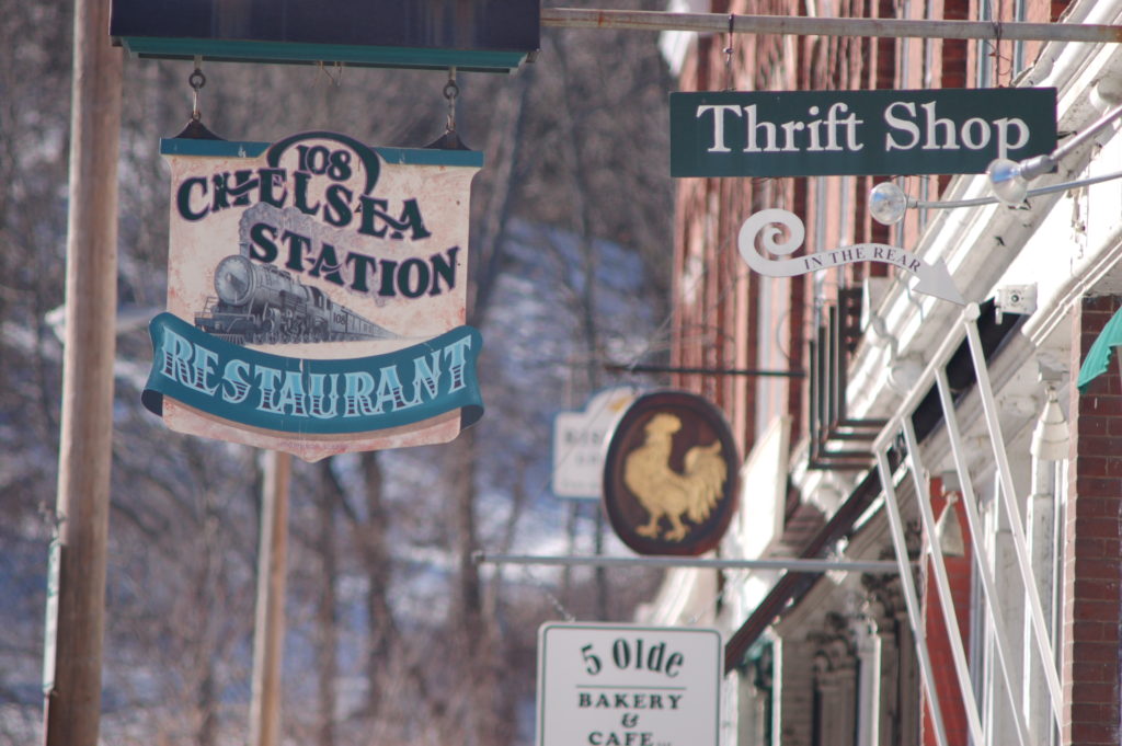 shop signs in South Royalton, Vermont