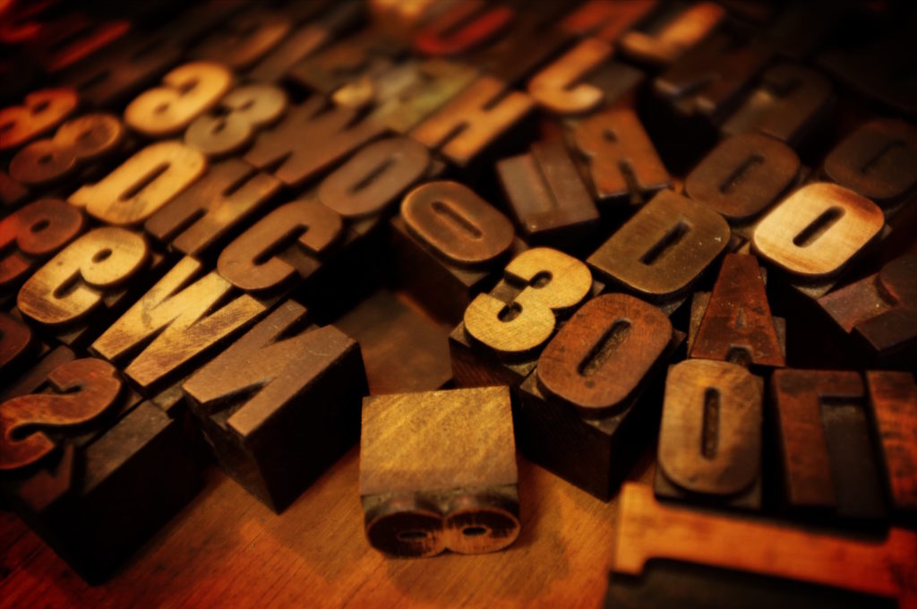 wooden letterpress blocks